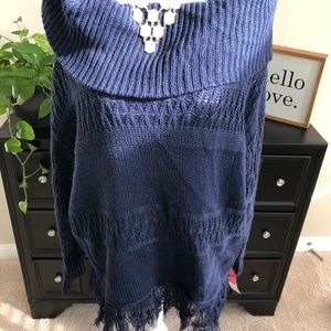 Sweater with Fringe Trim
